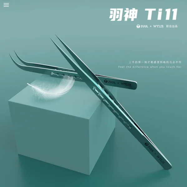 2UUL Titanium Alloy Ultralight Tweezer – Anti-Magnetic Tool for PCB & Mobile Repair - Image 2