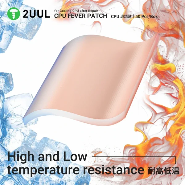 2UUL SC09 CPU Fever Patch – Copper Thermal Pad for Post‑Repair Heat Dispersion (17 × 15 mm) - Image 3