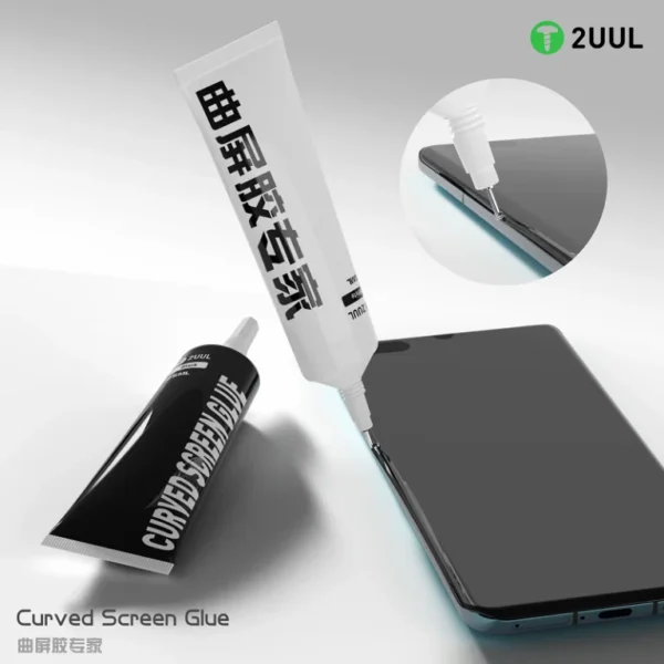 2UUL DA47 Black Curved Screen Glue – 25 ml Fast‑Dry Adhesive for Mobile Repairs - Image 3
