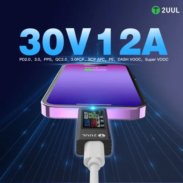 2UUL PW21 Mini Charging Mate – Type‑C USB Detector for Forward/Reverse Current Testing - Image 3