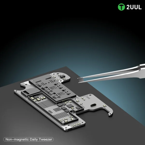 2UUL TW21 Precision Straight Tweezer – Non-Magnetic for Mobile PCB Work - Image 3