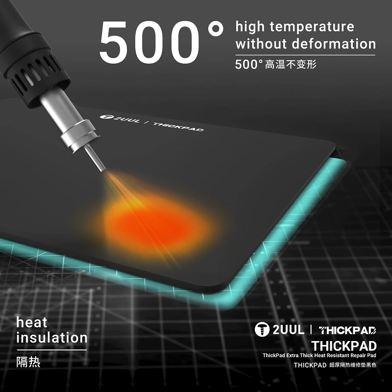 2UUL ST86 ThickPad – 5mm Heatproof Silicone Mat for Soldering & Mobile Repair (50×35cm) - Image 2