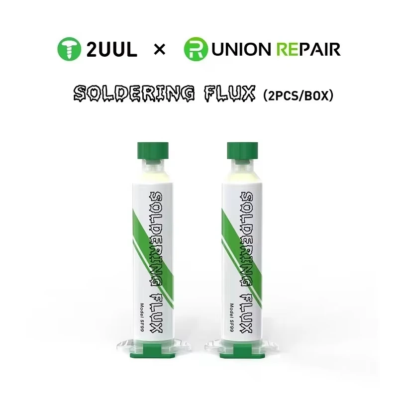 2UUL SF99 No-Clean Soldering Flux Paste – 2×10ml Tubes